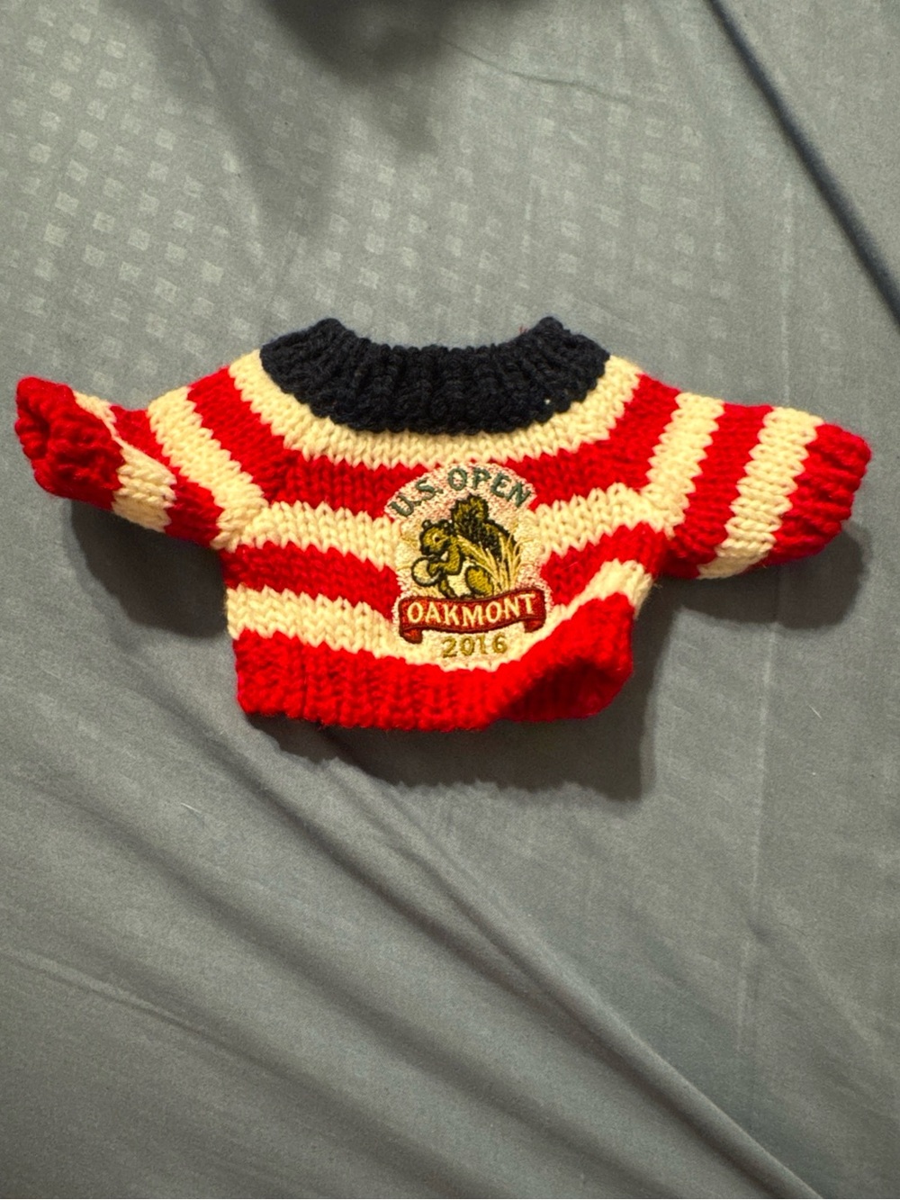 2016 U.S. Open Oakmont Red & Striped Doll Sweater with Navy Collar